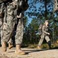   Soldiers from the 2nd Battalion 4th Infantry Regiment conduct a 25-mile ruck march across...