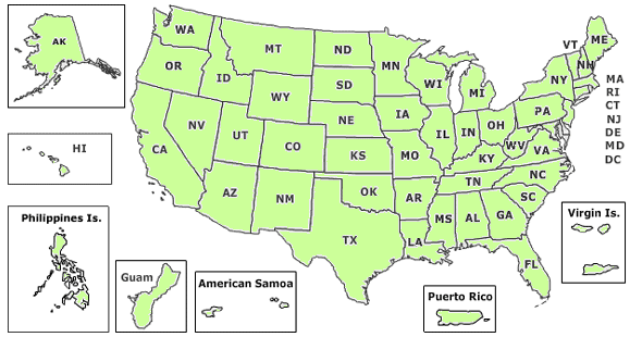 Map for SUD program