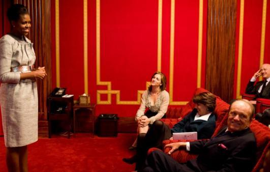 First Lady and Honorary Chair Michelle Obama meets with the committee leadership. 