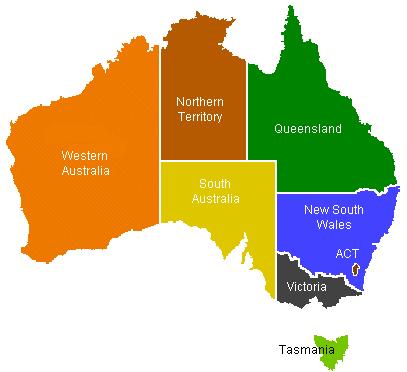 Australia State Map