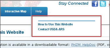 Step 1: Access the How to Use This Website page - Option 1 - Help Drop-Down Menu