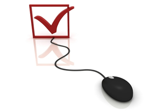 A checkbox connected to a mouse; Shutterstock.com