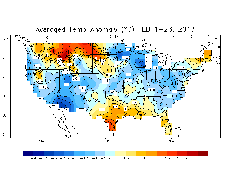 Latest Month Averaged Temperature Anomaly