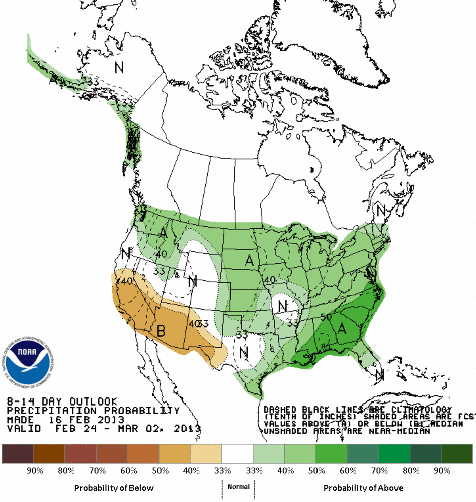 CPC 8 To 14 Day Precipitation Outlook