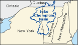 General location map for Lake Champlain Basin