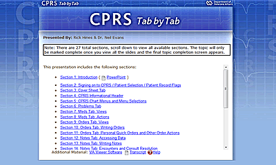 CPRS Tab by Tab image