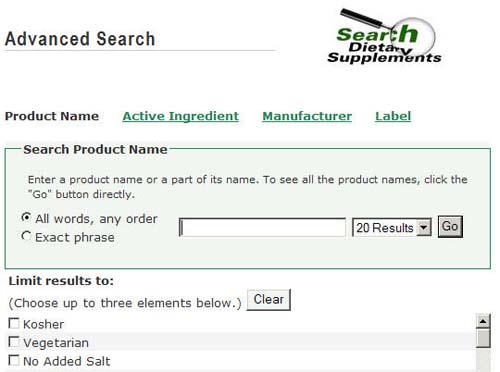 Search Product names