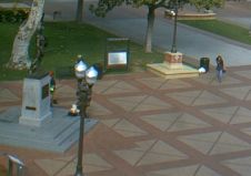 image of USC campus at the Tommy statue