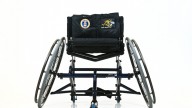 The Air Force team uses wheelchairs like this one in the wheelchair basketball events. Volunteers from rehabilitative equipment companies are on hand during the Warrior Games in case equipment is damaged and repairs are needed.  (U.S. Air Force photo by Tech. Sgt. Bennie J. Davis III)