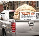 The Franklin Giant Pumpkin prepares to leave Carleton Place, Ontario, for Franklin, Tennessee. (Credit: US Embassy Ottawa)