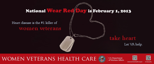 Women Veterans Take Heart picture - Fri Feb 1 2013 is National Wear Red Day