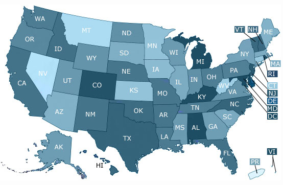 USA map