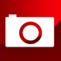 red and white camera icon