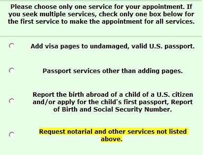 Appointment Services Sample (State Dept)