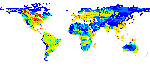 GLOBAL DISTRIBUTION OF PLANT-EXTRACTABLE WATER CAPACITY OF SOIL (DUNNE)