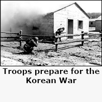 Troops Prepare for the Korean War.  