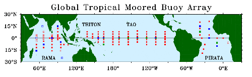 Map of the global tropical moored buoy array