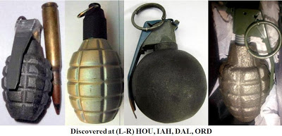 Four grenades.