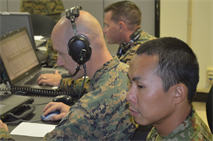 121121-M-TR505-374

CAMP HANSEN, Okinawa, Japan – Maj. David Adamiec, Maj. William Schrader and 1st Lt. Yushi Nakamura (top to bottom) take part in a Watch Officer, Watch Chief and Battle Staff Training Course here Nov. 14-21.  The course is provided by the Marine Air-Ground Task Force Integrated Systems Training Center and designed to improve unit readiness and ability to respond to contingencies in the Asia-Pacific.  This will allow Marines with the 3rd MEB and members of the Japan Ground Self-Defense Force to more effectively command and control forces assigned to them in the event of a crisis or contingency. Adamiec is the Air Operations Officer with the 3rd MEB, Schrader is the Information Operations Officer with the 3rd MEB and Nakamura is a platoon commander with the 14th Engineer Unit.
