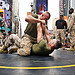 Marines grapple in Time Square
