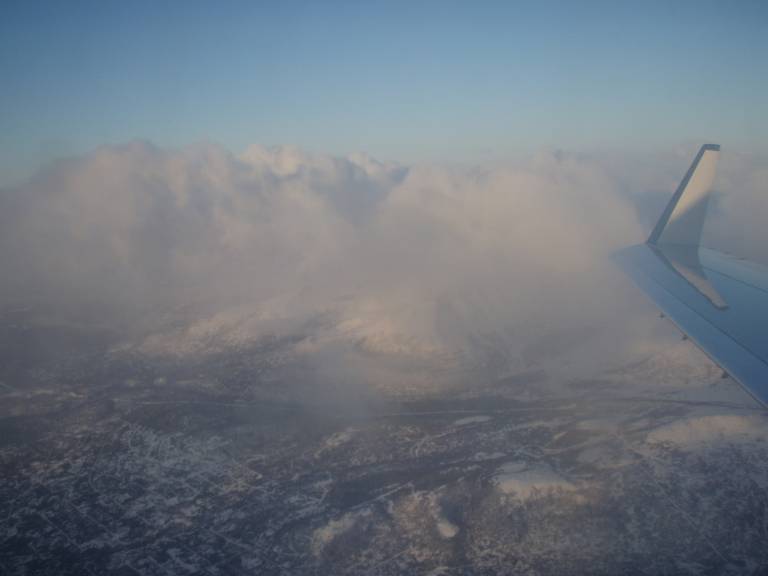 G-IV flying into Anchorage