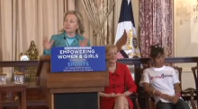 Women&#039;s World Cup Initiative: Hillary Clinton speaks on empowering women through sports