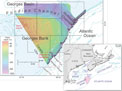 multibeam-sonar topographic imagery of the Canadian part of Georges Bank and the Fundian and Northeast Channels