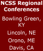 Graphic showing locations of 2012 NCSS Regional Conferences.