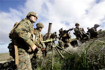 130210-M-OHO54-352SAN CLEMENTE ISLAND, Calif. - Marines with Weapons Platoon, 1st Battalion, 4th Marine Regiment, 13th Marine Expeditionary Unit, calculate the distance to a target during training as part of Exercise Iron Fist 2013, on San Clemente Island, Calif., Feb.10, 2013. During Exercise Iron Fist 2013, the 13th MEU and JGSDF will spend three weeks participating in bilateral training to improve their interoperability, enhance military-to-military relations, and sharpen skills essential to crisis response.  (U.S. Marine Corps photo by Sgt. Christopher O’Quin/Released)
