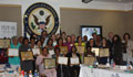 Group photo of representatives of the organizations with their with award certificates 