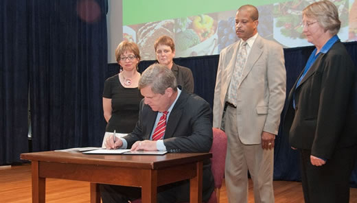 USDA Secretary Tom Vilsack signed the new USDA Civil Rights Policy Statement during the Lesbian, Gay, Bisexual and Transgender (LGBT) Pride Observance Program in Washington, DC on June 2, 2011.