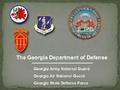 Georgia Department of Defense Civic Organization Brief