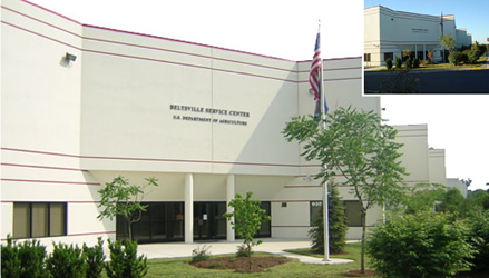 Photo of the USDA Beltsville Service Center Building