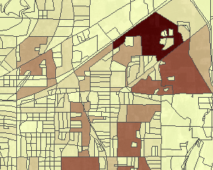 Sample of population layer