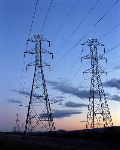 Photo of transmission towers and lines