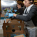 Lennetta Elias, Office of the Chief Financial Officer helps prepare the evening meal at the D.C. Central Kitchen