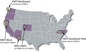 HMT regional implementation map