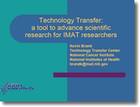 Technology Transfer: A Tool To Advance Scientific Research for IMAT Researchers PDF document