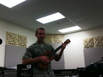 A1C Kusterer masters the Ukulele