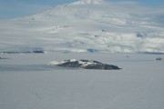 The view from an LC-130 cockpit on the approach into McMurdo’s Seasonal Ice Runway. (Photo: Maj Dave Panzera/USAF).