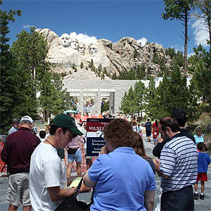 A survey being conducted at Mount Rushmore National Monument.