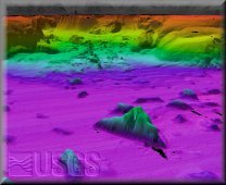 Avalanche, bathymetry view of western Lake Tahoe.