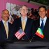 Khalid Bomba, James Borel and USAID Administrator Rajiv Shah