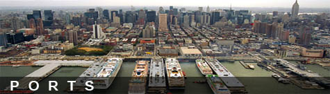 Banner shows a ship and container cranes