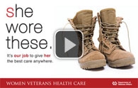 She wore these link to video about women Veteran helath care. 