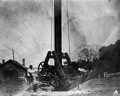 Capitol Construction Crane in Yard 1850s