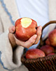 image of a person holding apples