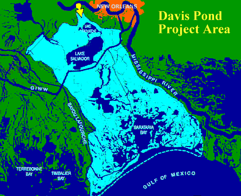 Davis Pond Project Area Map