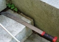 A machete found near a playground