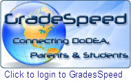 Picture of GradeSpeed Logo Login Link that links to the Gradespeed login page